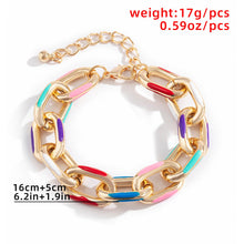 Load image into Gallery viewer, Rainbow Links Bracelet and Necklace … Blonder Mercantile