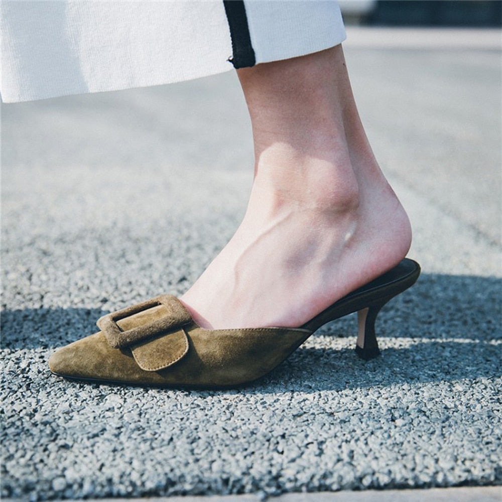 Lainey Buckle Mule … Blonder Mercantile