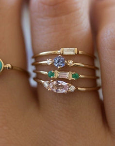 Gilded Gems Stacking Rings … Blonder Mercantile