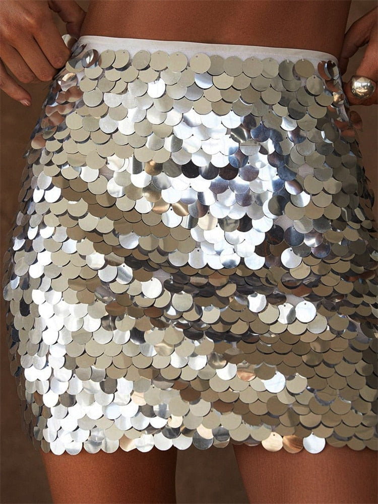 Kline Sequined Mini Skirt … Blonder Mercantile