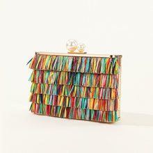 Load image into Gallery viewer, Rainbow Fringe Clutch … Blonder Mercantile