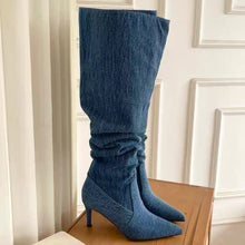 Load image into Gallery viewer, Tina High Denim Boot … Blonder Mercantile