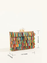 Load image into Gallery viewer, Rainbow Fringe Clutch … Blonder Mercantile