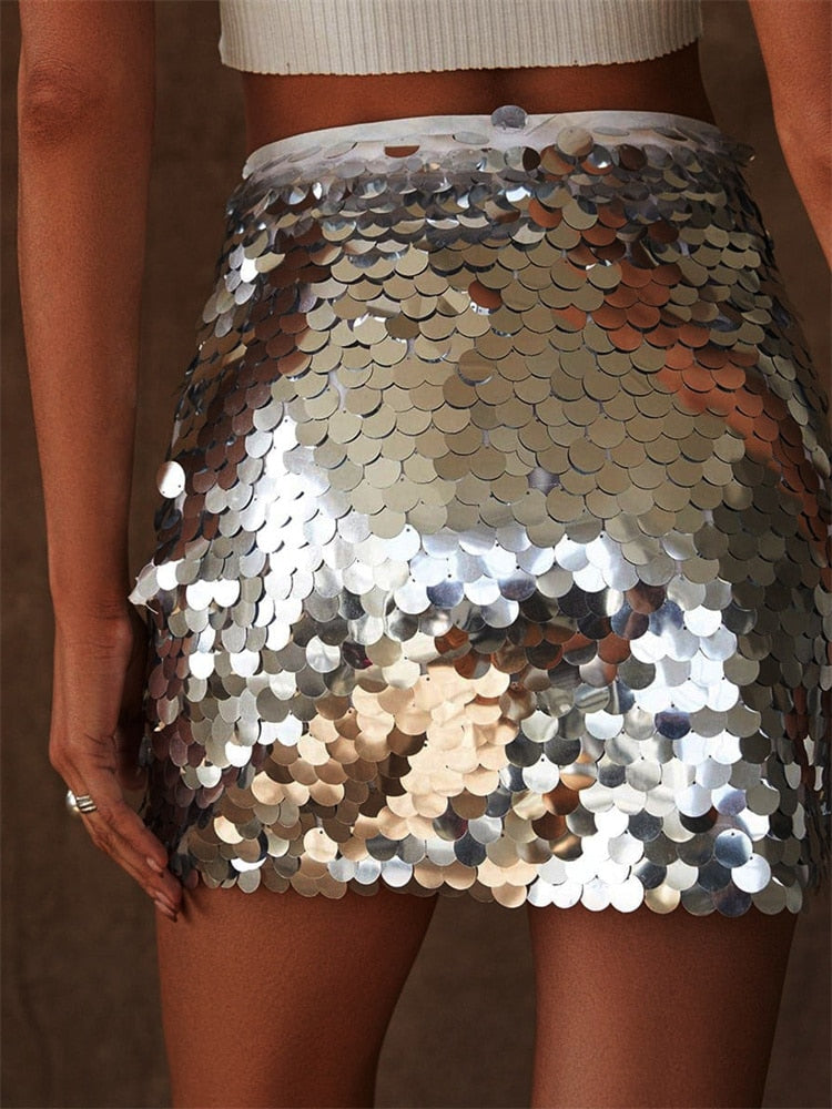 Kline Sequined Mini Skirt … Blonder Mercantile