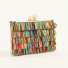 Load image into Gallery viewer, Rainbow Fringe Clutch … Blonder Mercantile