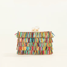 Load image into Gallery viewer, Rainbow Fringe Clutch … Blonder Mercantile