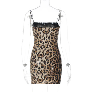 Yvette Leopard Print Dress