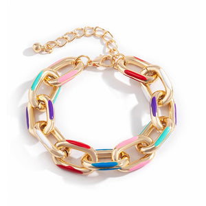 Rainbow Links Bracelet and Necklace … Blonder Mercantile