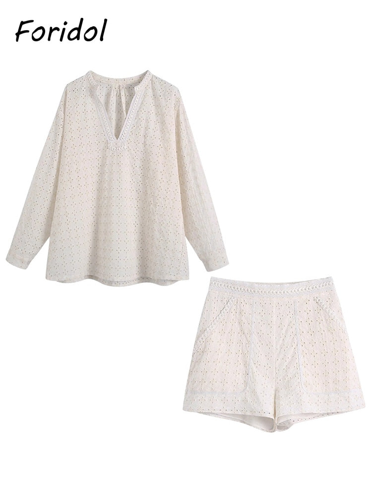 Penny Lace Shorts & Tunic Set … Blonder Mercantile