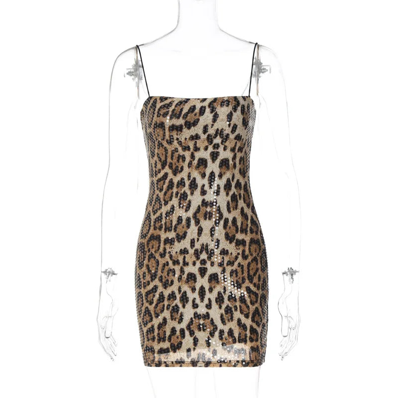 Yvette Leopard Print Dress