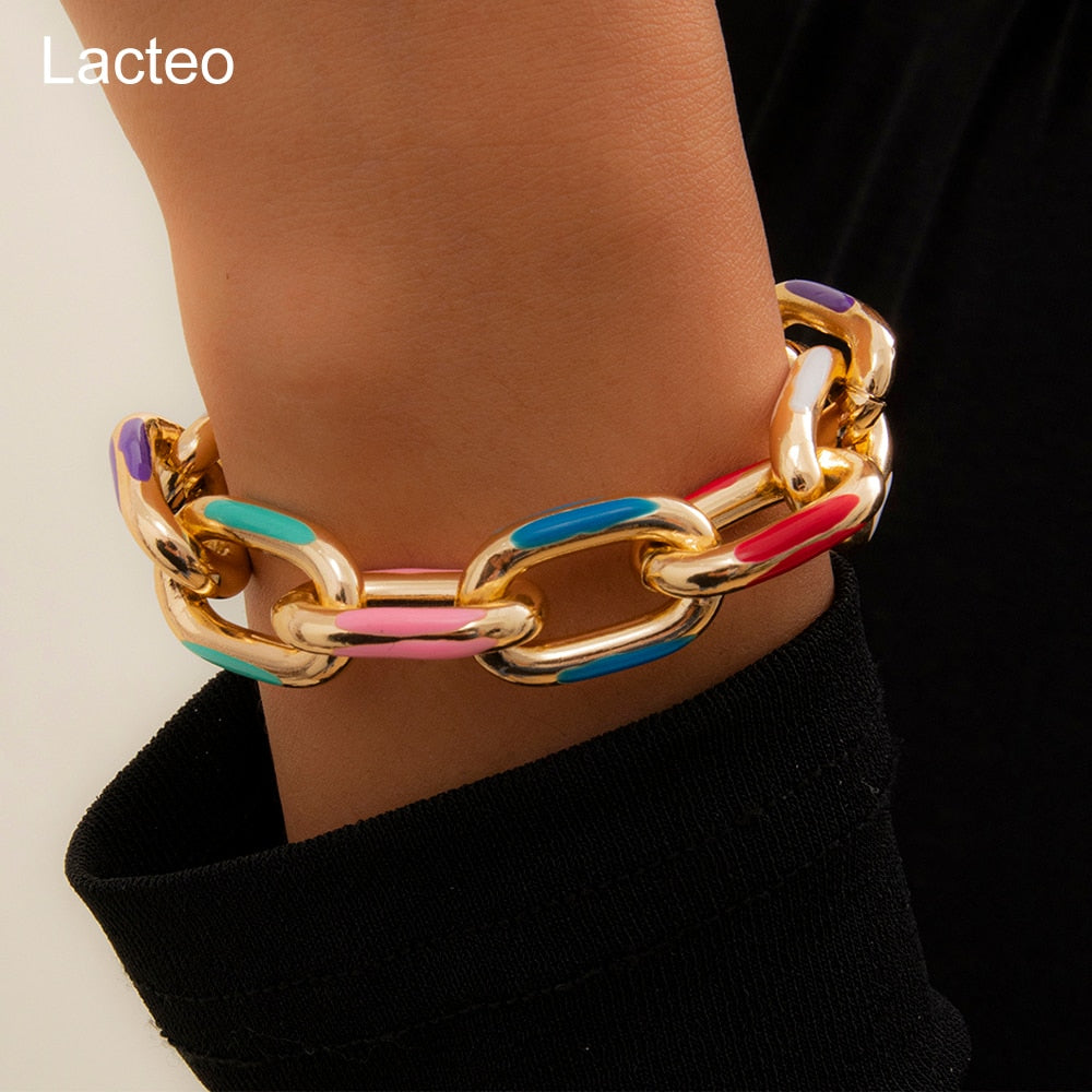 Rainbow Links Bracelet and Necklace … Blonder Mercantile