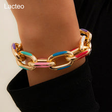 Load image into Gallery viewer, Rainbow Links Bracelet and Necklace … Blonder Mercantile