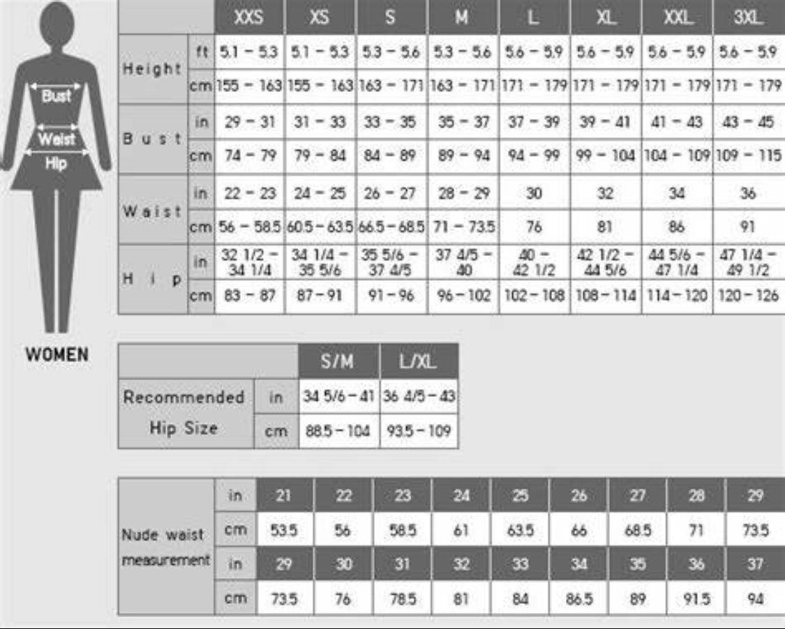 Size & Conversion Charts ~ Clothing & Shoes … Blonder Mercantile