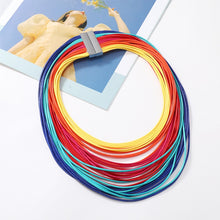 Load image into Gallery viewer, Layered Rainbow Rope Necklace Collection … Blonder Mercantile