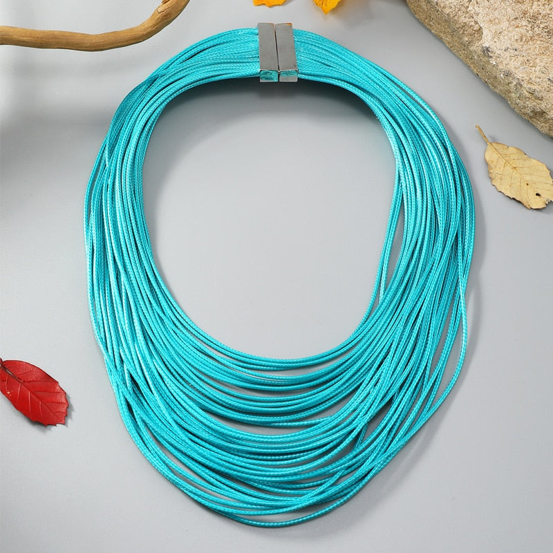 Layered Rainbow Rope Necklace Collection … Blonder Mercantile