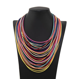 Layered Rainbow Rope Necklace Collection … Blonder Mercantile