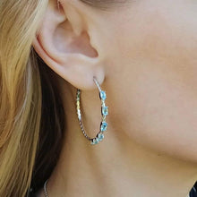 Load image into Gallery viewer, Blue Topaz Hoops … Blonder Mercantile