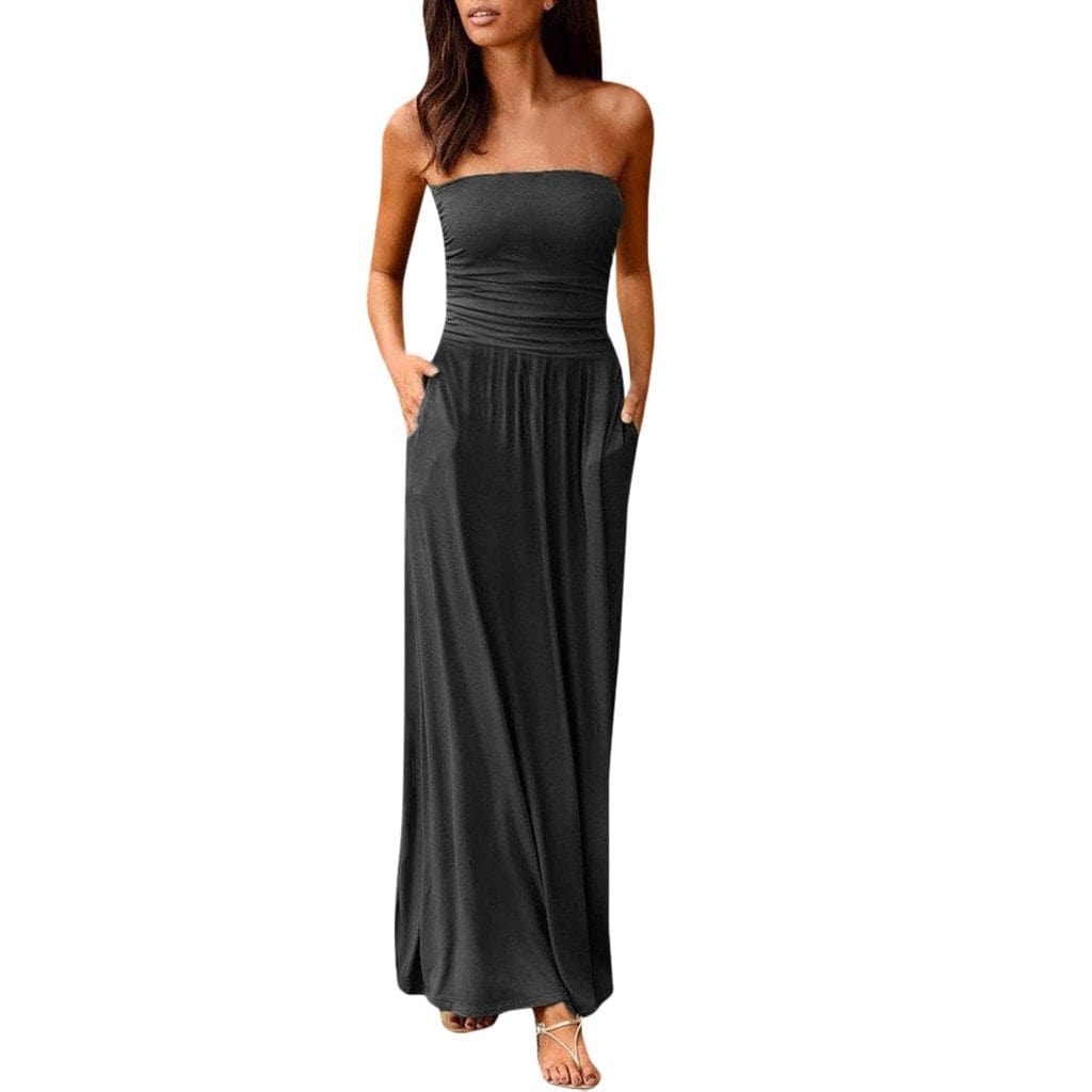 Michaela Slim Bandeau Maxi Dress … Blonder Mercantile