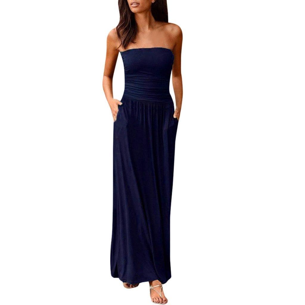 Michaela Slim Bandeau Maxi Dress … Blonder Mercantile