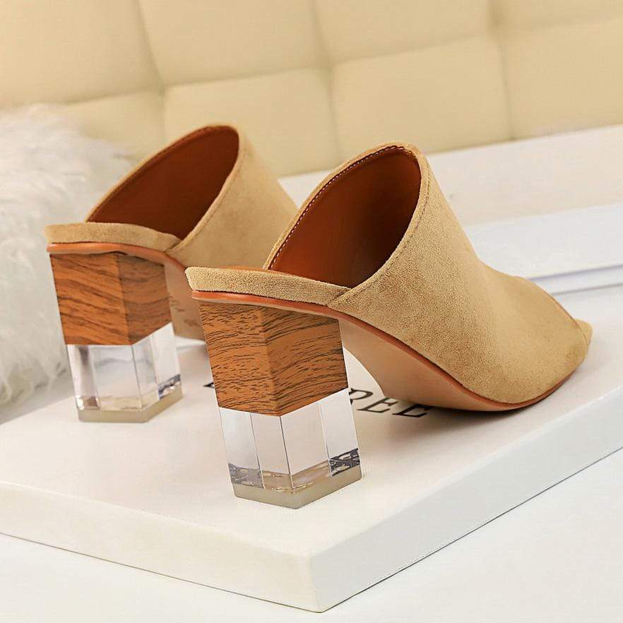 Neutra Wood & Acrylic Mix Heel … Blonder Mercantile