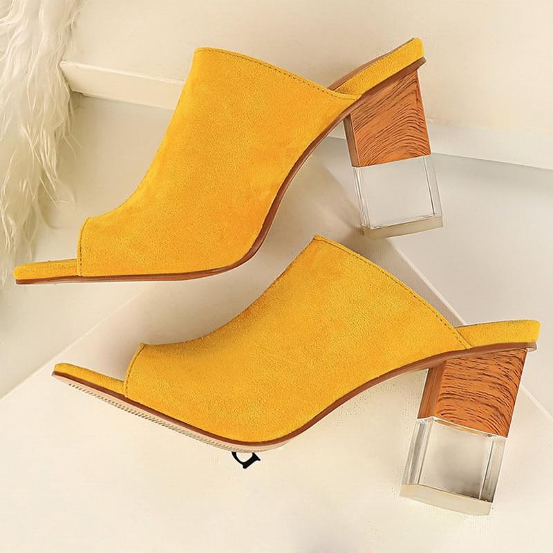 Neutra Wood & Acrylic Mix Heel … Blonder Mercantile