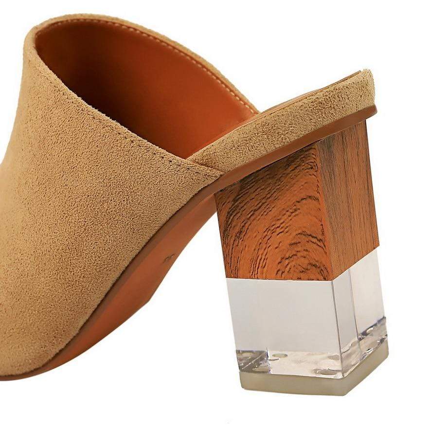 Neutra Wood & Acrylic Mix Heel … Blonder Mercantile