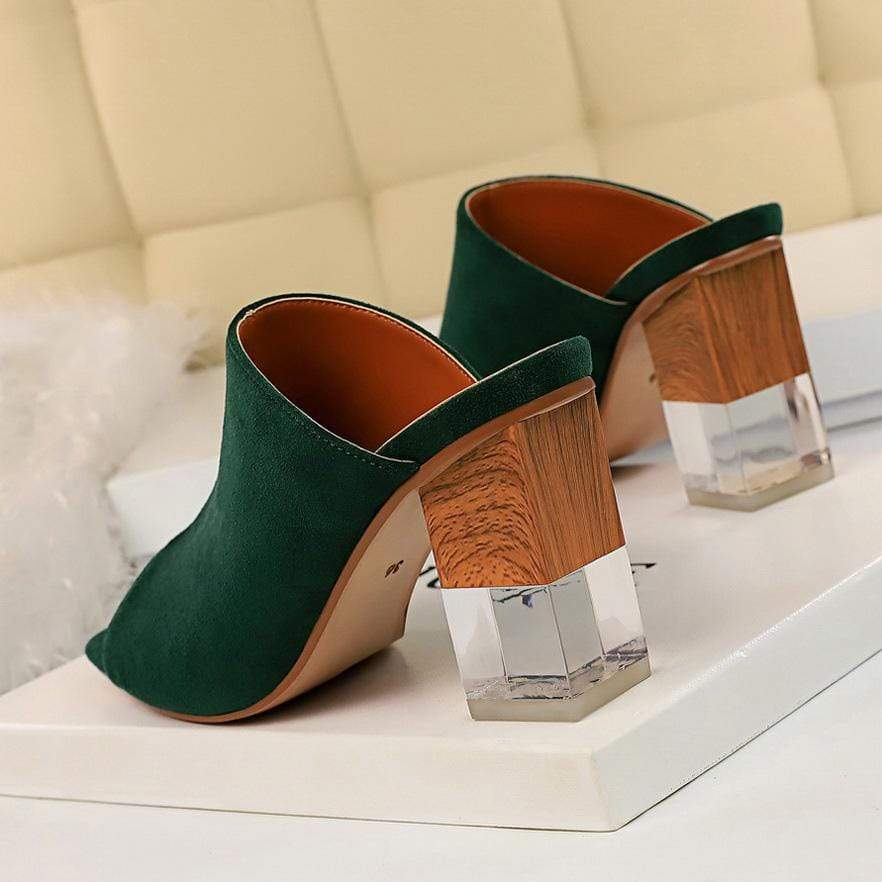 Neutra Wood & Acrylic Mix Heel … Blonder Mercantile