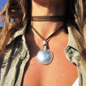 Big Silver Pendant Wrap Necklace … Blonder Mercantile