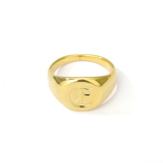 Sadie Monogrammed Signet Ring … Blonder Mercantile