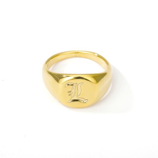 Sadie Monogrammed Signet Ring … Blonder Mercantile