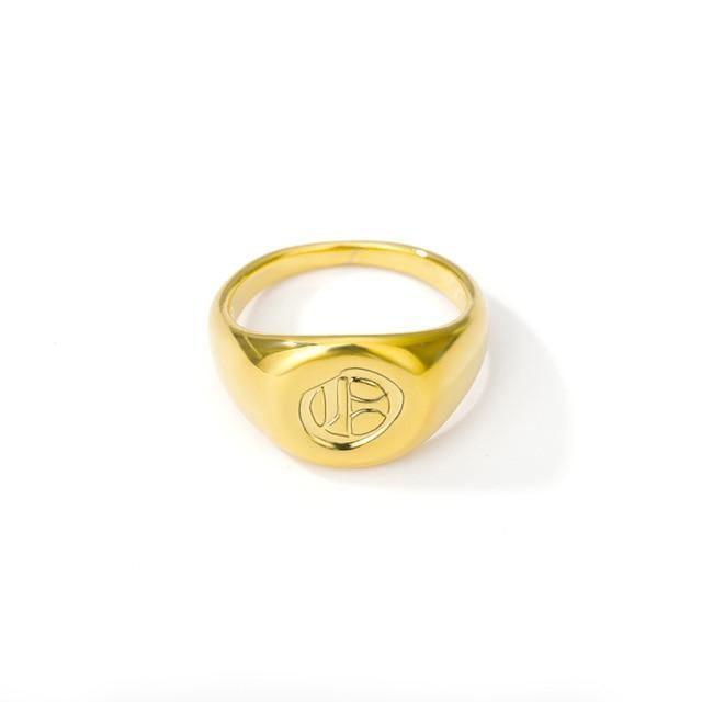 Sadie Monogrammed Signet Ring … Blonder Mercantile