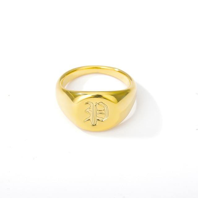 Sadie Monogrammed Signet Ring … Blonder Mercantile