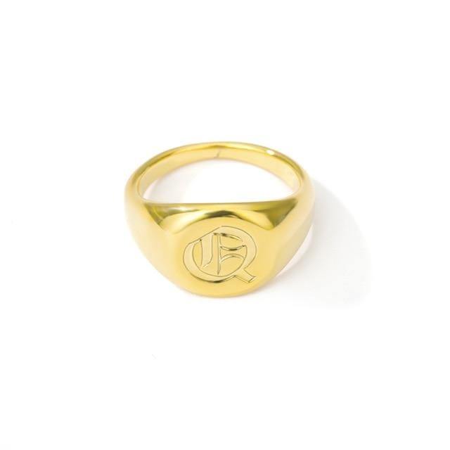 Sadie Monogrammed Signet Ring … Blonder Mercantile