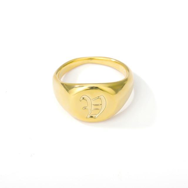 Sadie Monogrammed Signet Ring … Blonder Mercantile