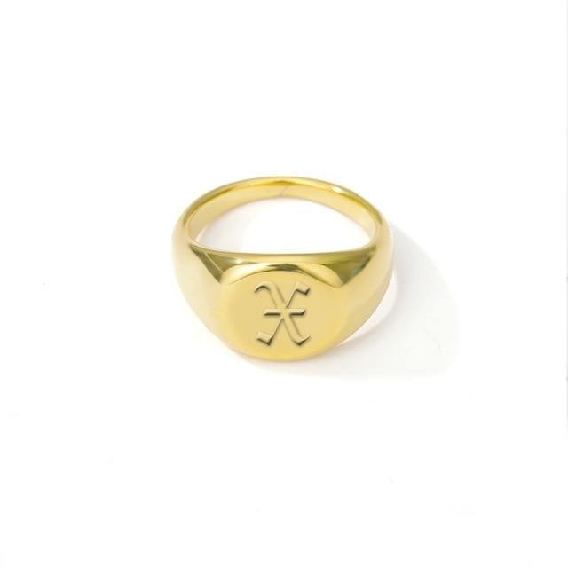 Sadie Monogrammed Signet Ring … Blonder Mercantile