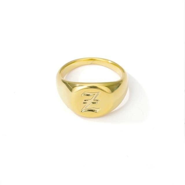 Sadie Monogrammed Signet Ring … Blonder Mercantile