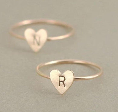Monogram Little Heart Ring.
