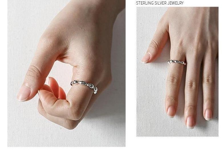 Sylvie Sleek Silver Modern Ovals Ring … Blonder Mercantile