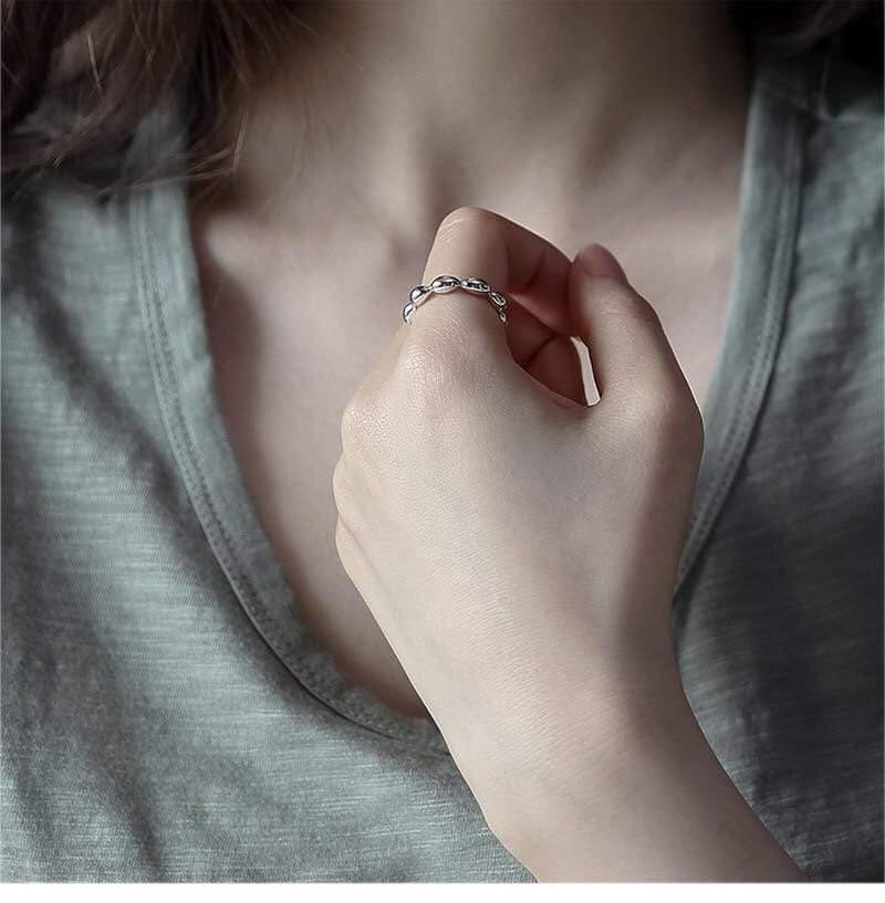Sylvie Sleek Silver Modern Ovals Ring … Blonder Mercantile