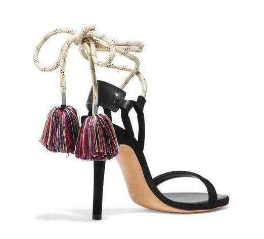 Talitha Sexy Tassel Tie Stiletto … Blonder Mercantile