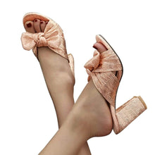 Load image into Gallery viewer, Tasha Gold Bow Sandal.