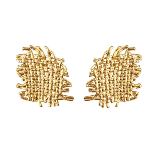 Gold Fabric Earring … Blonder Mercantile