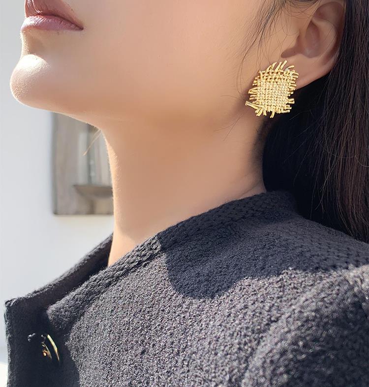 Gold Fabric Earring … Blonder Mercantile