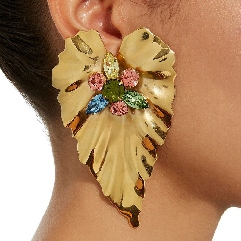 Glimmer Leaf Earrings … Blonder Mercantile