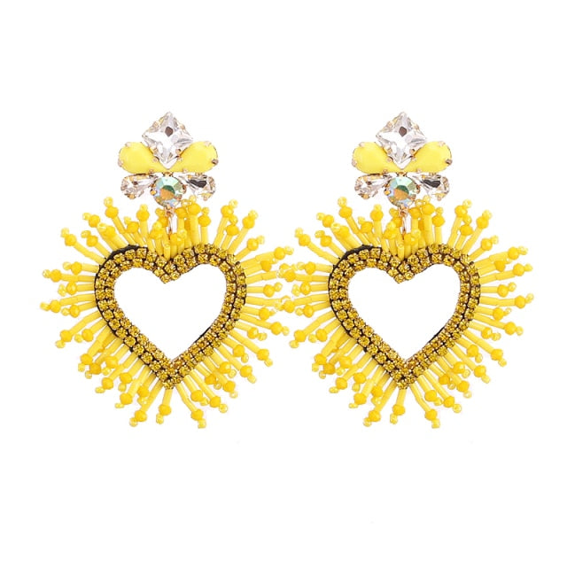 Fringe Heart Earrings … Blonder Mercantile