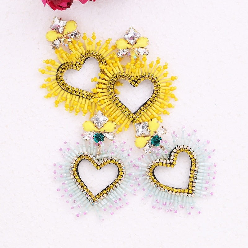 Fringe Heart Earrings … Blonder Mercantile