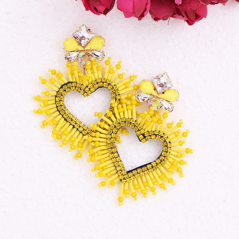 Fringe Heart Earrings … Blonder Mercantile