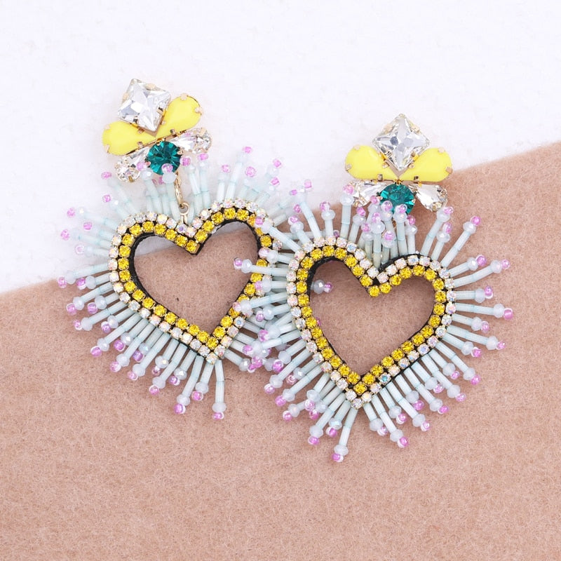 Fringe Heart Earrings … Blonder Mercantile