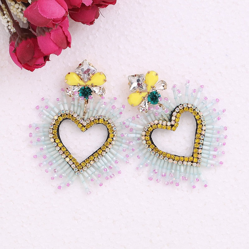 Fringe Heart Earrings … Blonder Mercantile