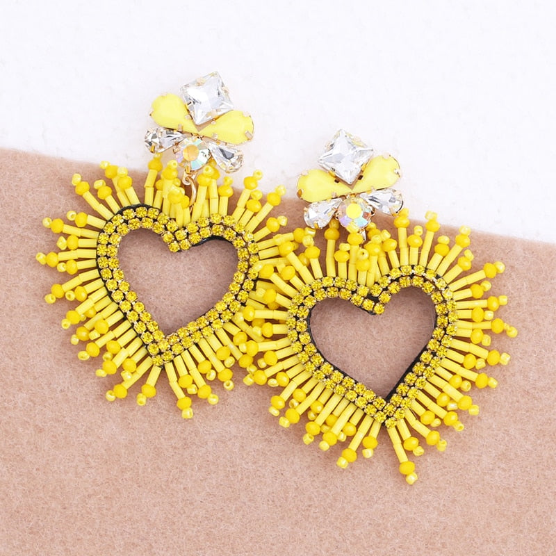 Fringe Heart Earrings … Blonder Mercantile